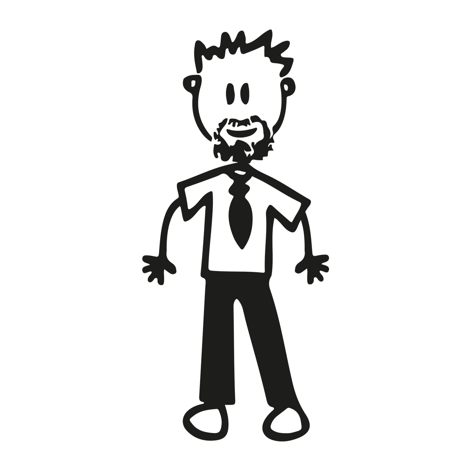 Papà con la barba - Adesivi Famiglia