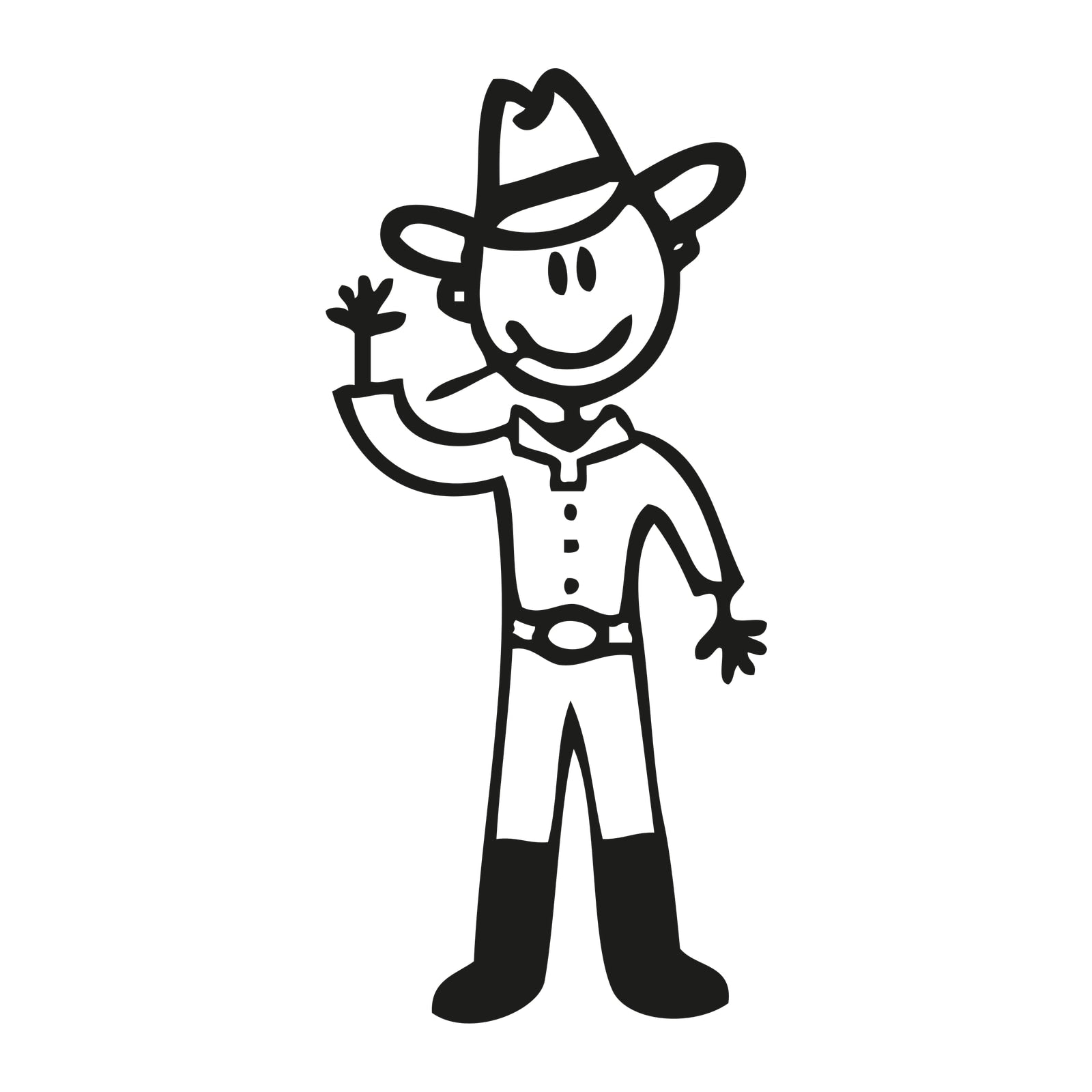 Papà cowboy - Adesivi Famiglia