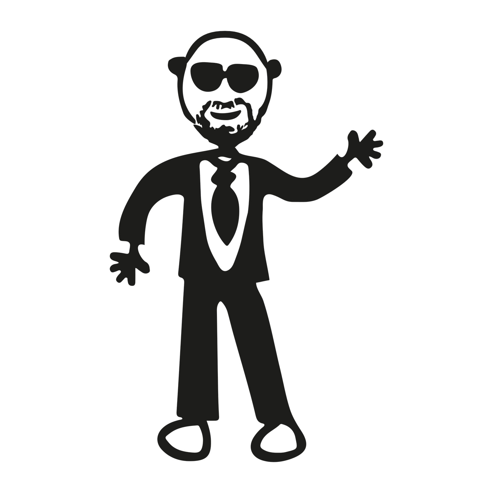 Papà elegante - Adesivi Famiglia