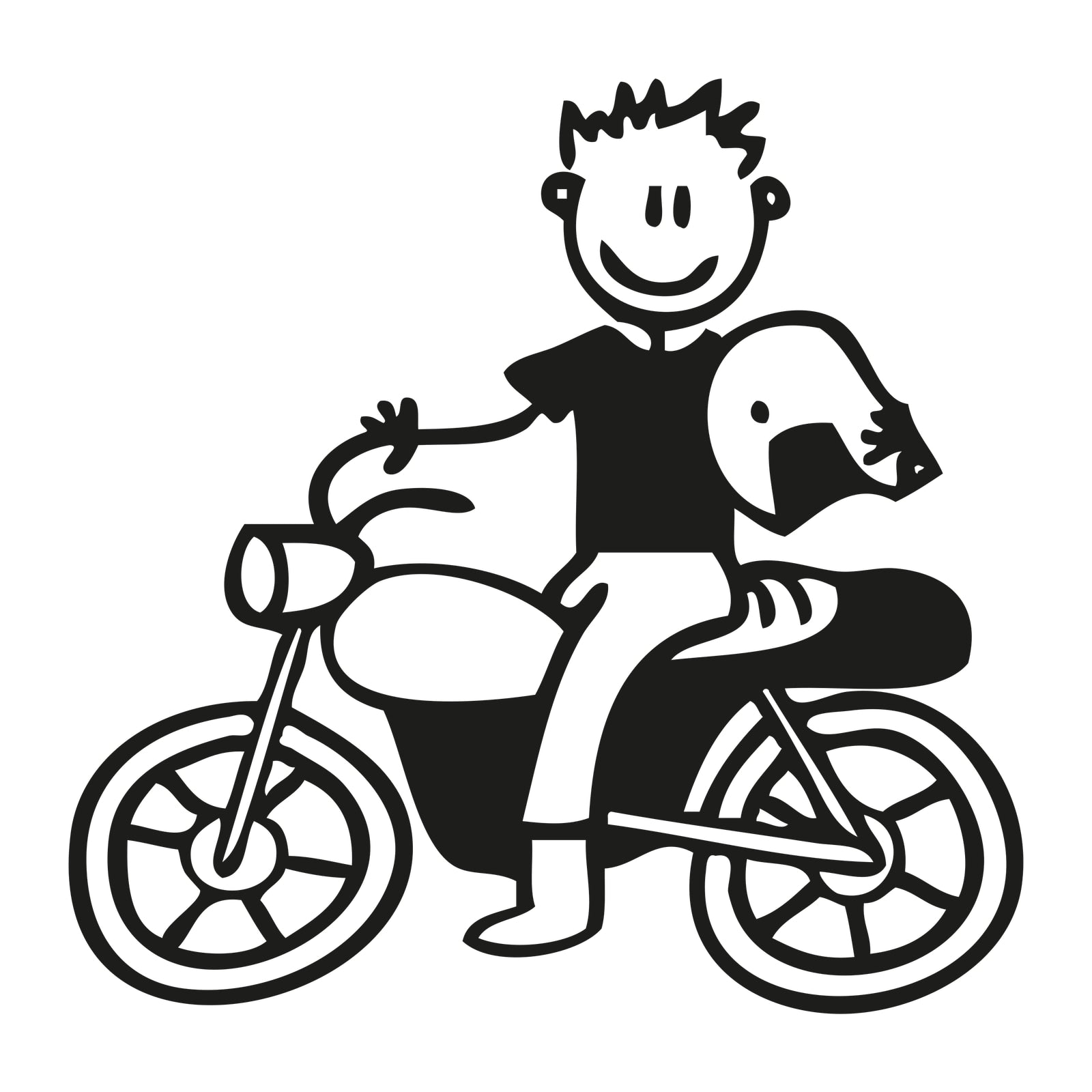 Papà in moto - Adesivi Famiglia