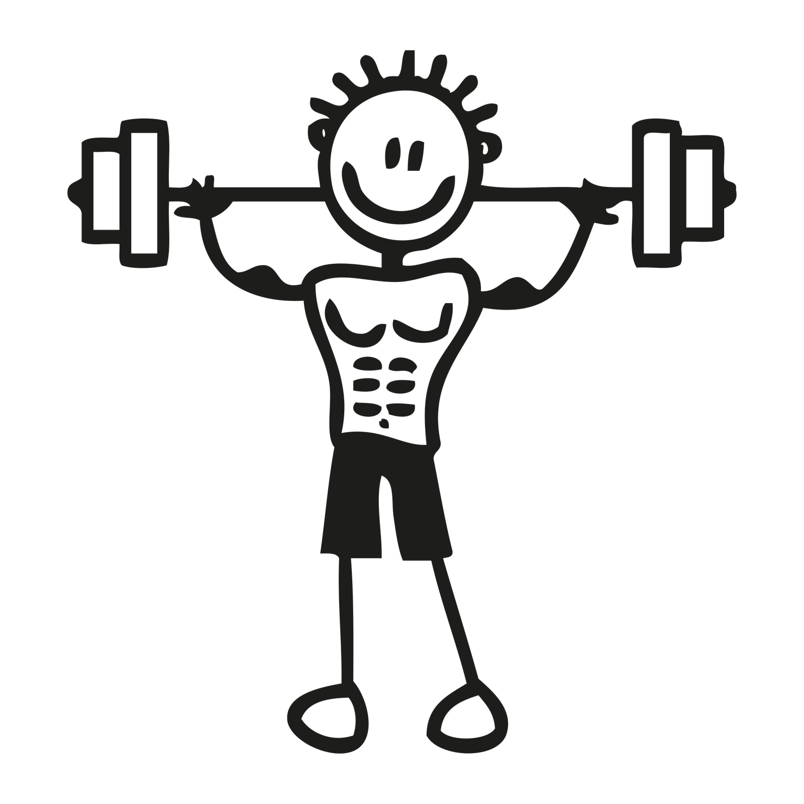 Papà in palestra - Adesivi Famiglia