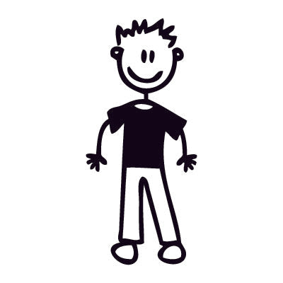 Papà con maglietta - Adesivi Famiglia