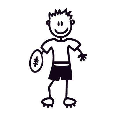 Papà rugby - Adesivi Famiglia
