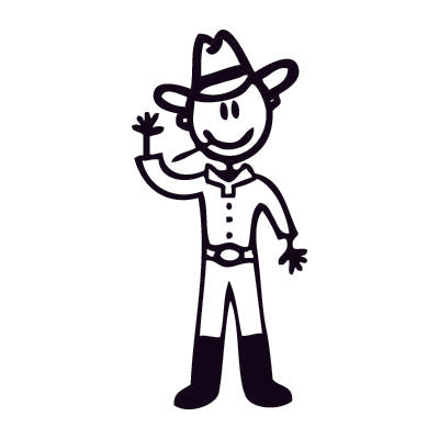Papà cowboy - Adesivi Famiglia