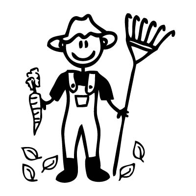 Papà giardiniere - Adesivi Famiglia