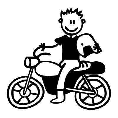 Papà in moto - Adesivi Famiglia