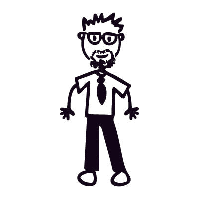 Papà con gli occhiali - Adesivi Famiglia