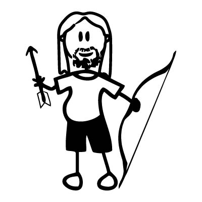 Papà arciere - Adesivi Famiglia