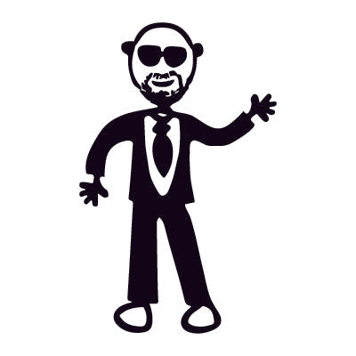 Papà elegante - Adesivi Famiglia