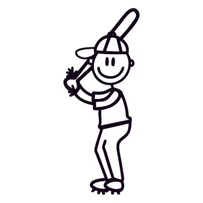 Papà giocatore di baseball - Adesivi Famiglia