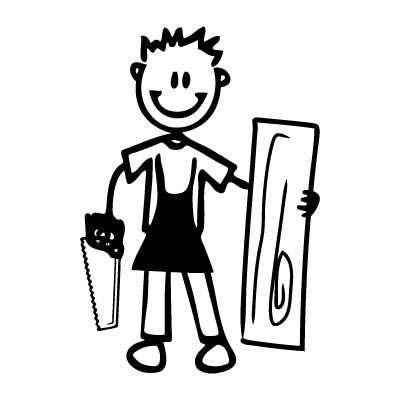 Papà falegname - Adesivi Famiglia