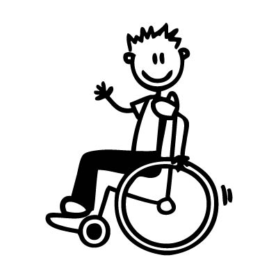 Papà con carrozzina - Adesivi Famiglia