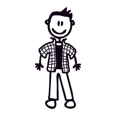 Papà con camicia - Adesivi Famiglia