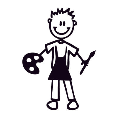 Papà pittore - Adesivi Famiglia