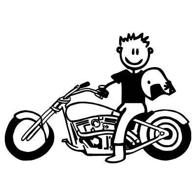 Papà con Harley-Davidson - Adesivi Famiglia