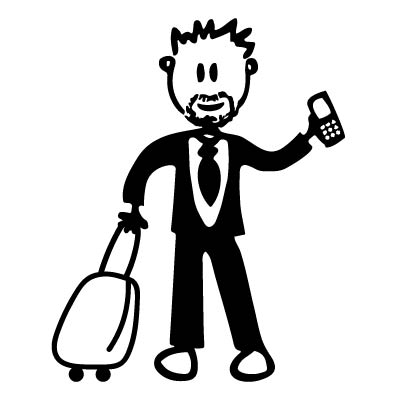 Papà viaggiatore - Adesivi Famiglia