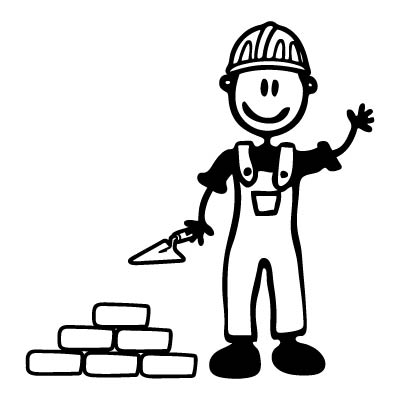 Papà muratore - Adesivi Famiglia