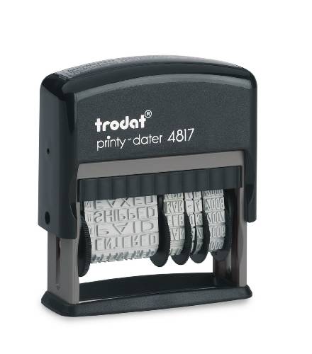 Timbro polinome multiparola con datario Trodat 4817 - 11 diciture