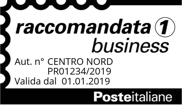 Timbro Posta Raccomandata 1 Business