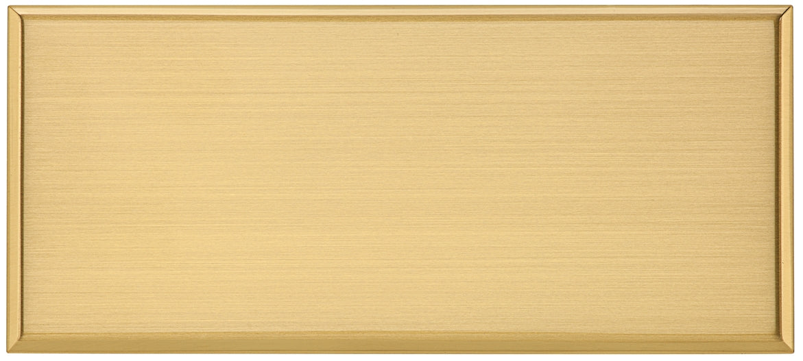 RT - Targa da porta rettangolare ottone satinato taglio lucido