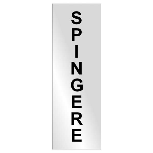 Targhetta "Spingere" in alluminio