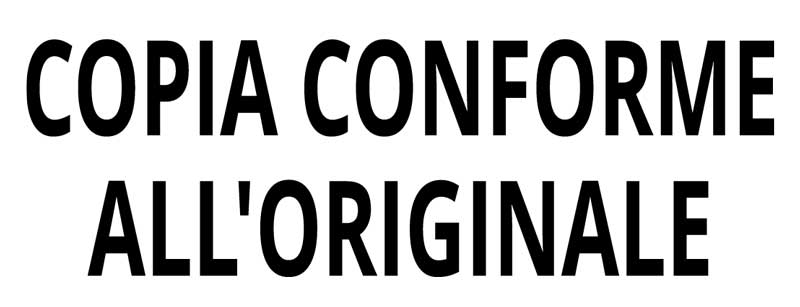 Impronta "Copia conforme all'originale"