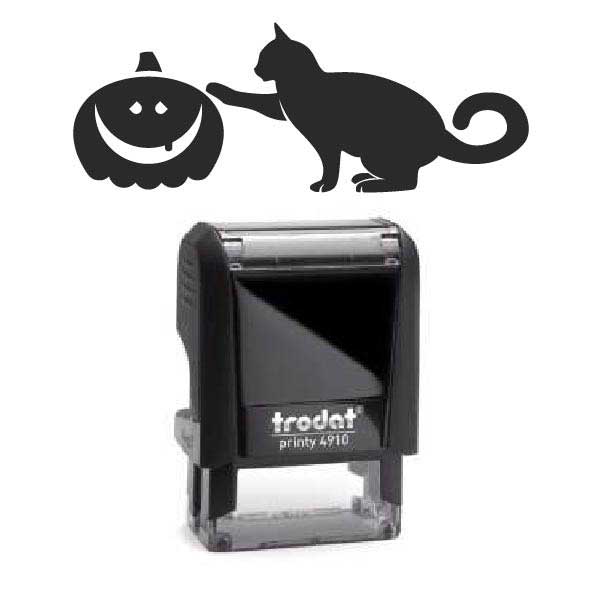 Timbro "Gatto con zucca"