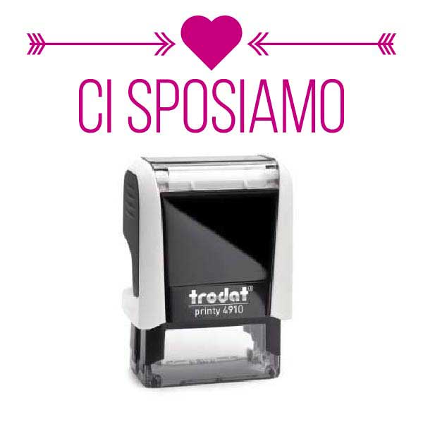 Timbro "Ci sposiamo"