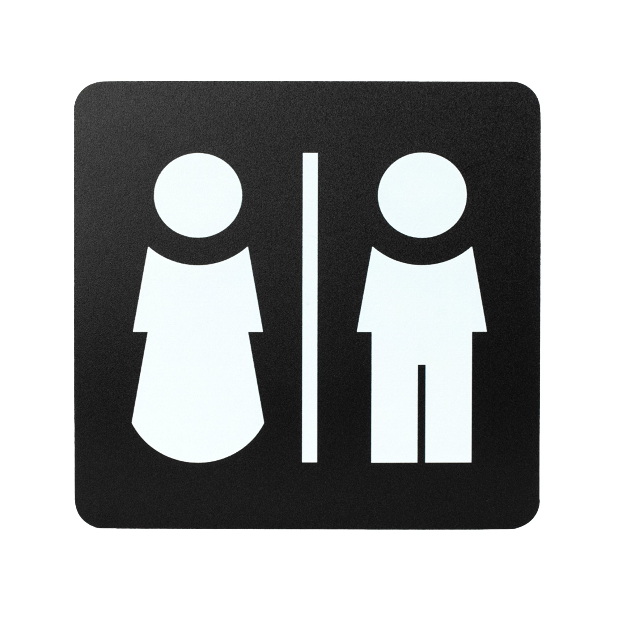 Pittogramma adesivo - toilette uomo/donna - 16 x 16 cm - PVC - nero/bianco - Stilcasa - image 1