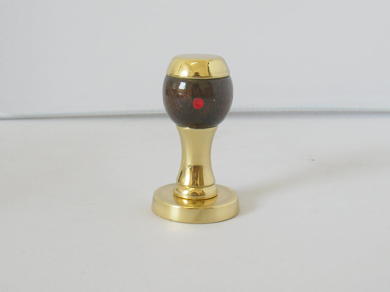 Timbro in legno ed ottone