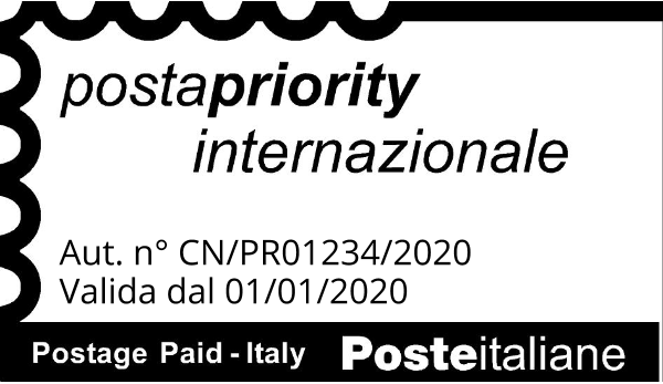 Timbro Posta Priority Internazionale