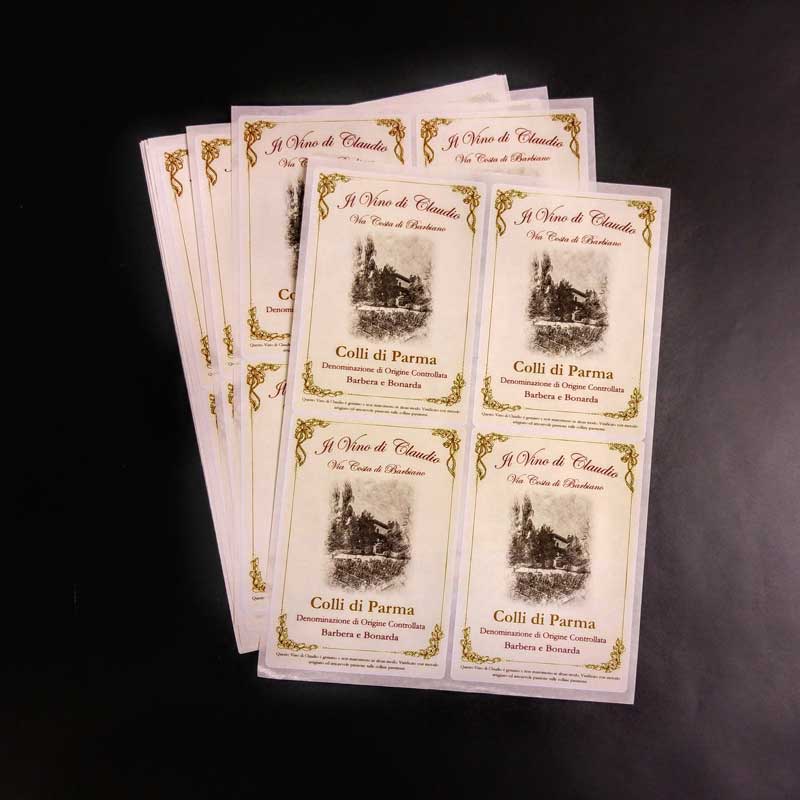 Etichetta per vino da stampare