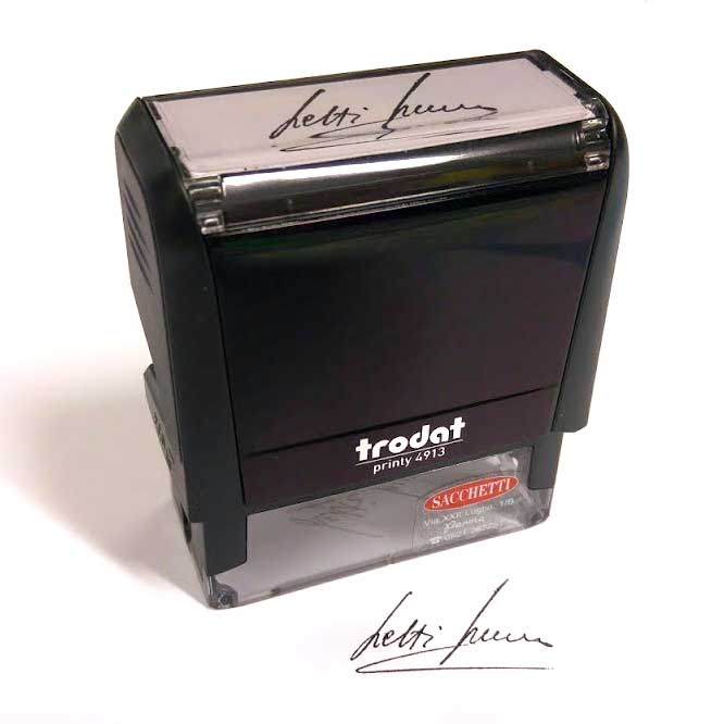 Timbro con firma autografa
