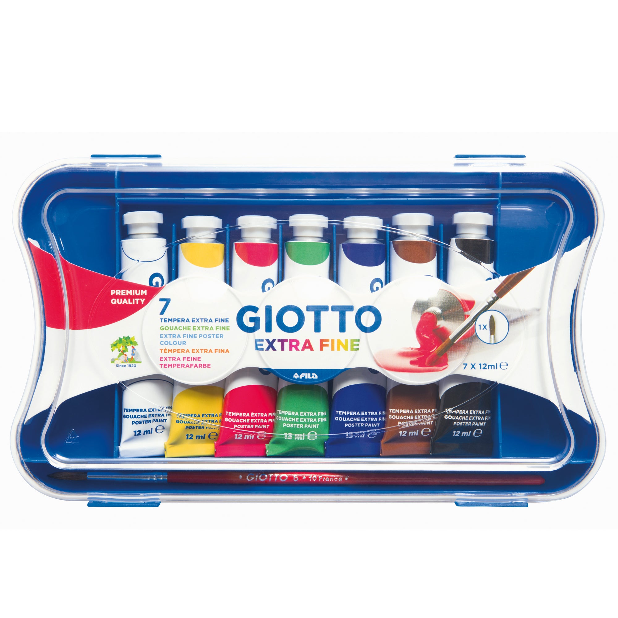 Tubi tempere - 12 ml - colori assortiti - Giotto - conf. 7 pezzi - image 1
