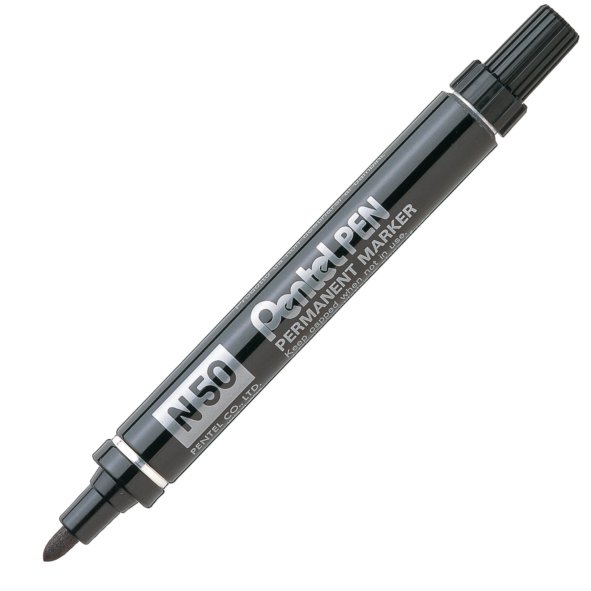 Marcatore permanente N50 - punta tonda - nero - Pentel - image 1