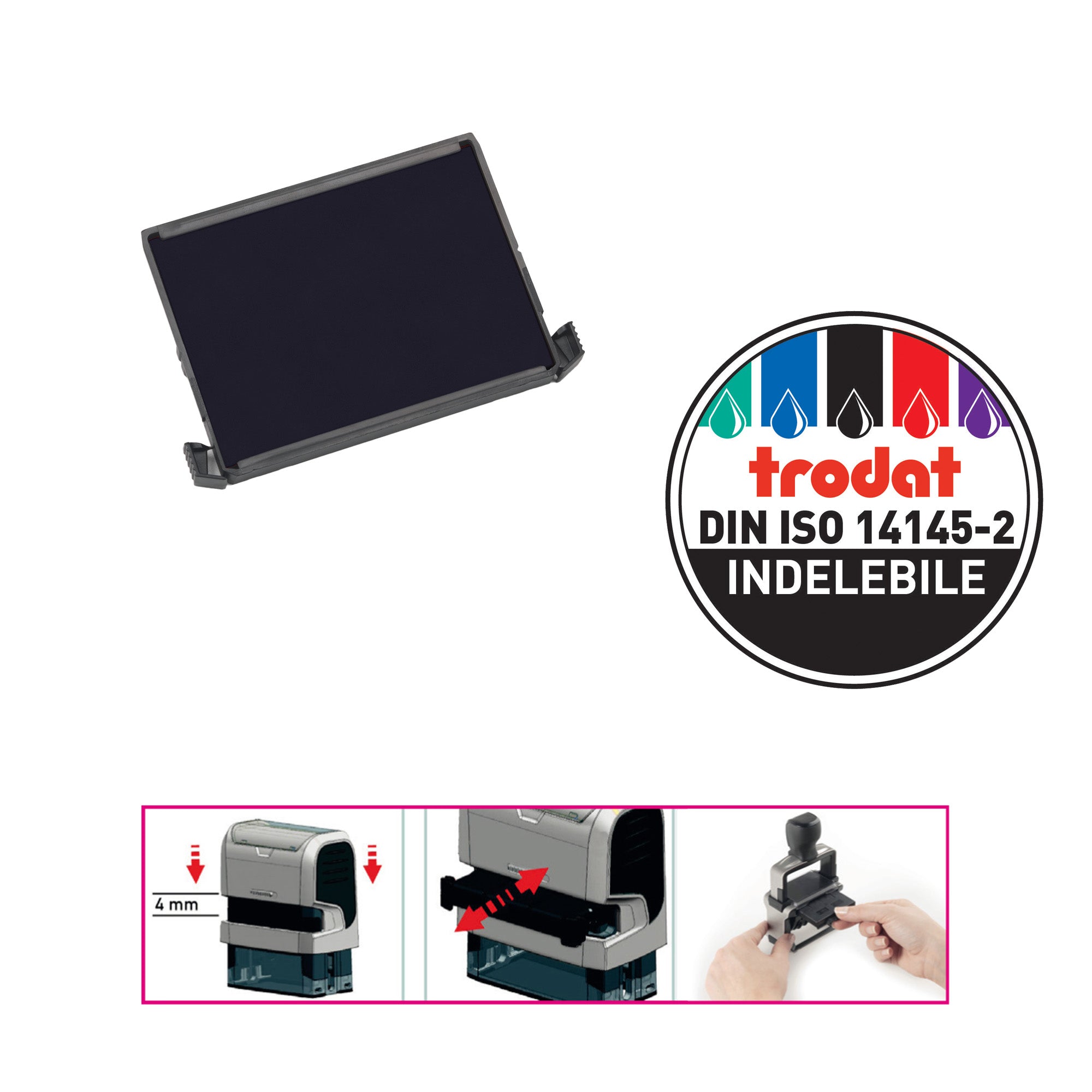 Tampone di ricambio Trodat Printy 6/4927 - nero - Trodat - image 1