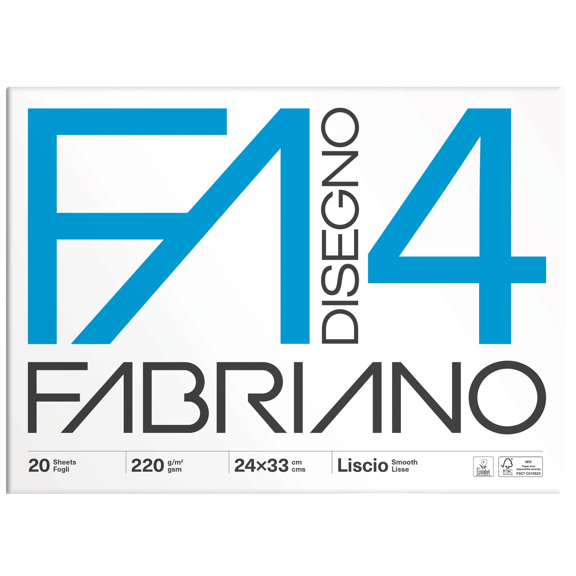 Album F4 - 24 x 33 cm - 20 fogli - 220 gr - liscio - Fabriano - image 1