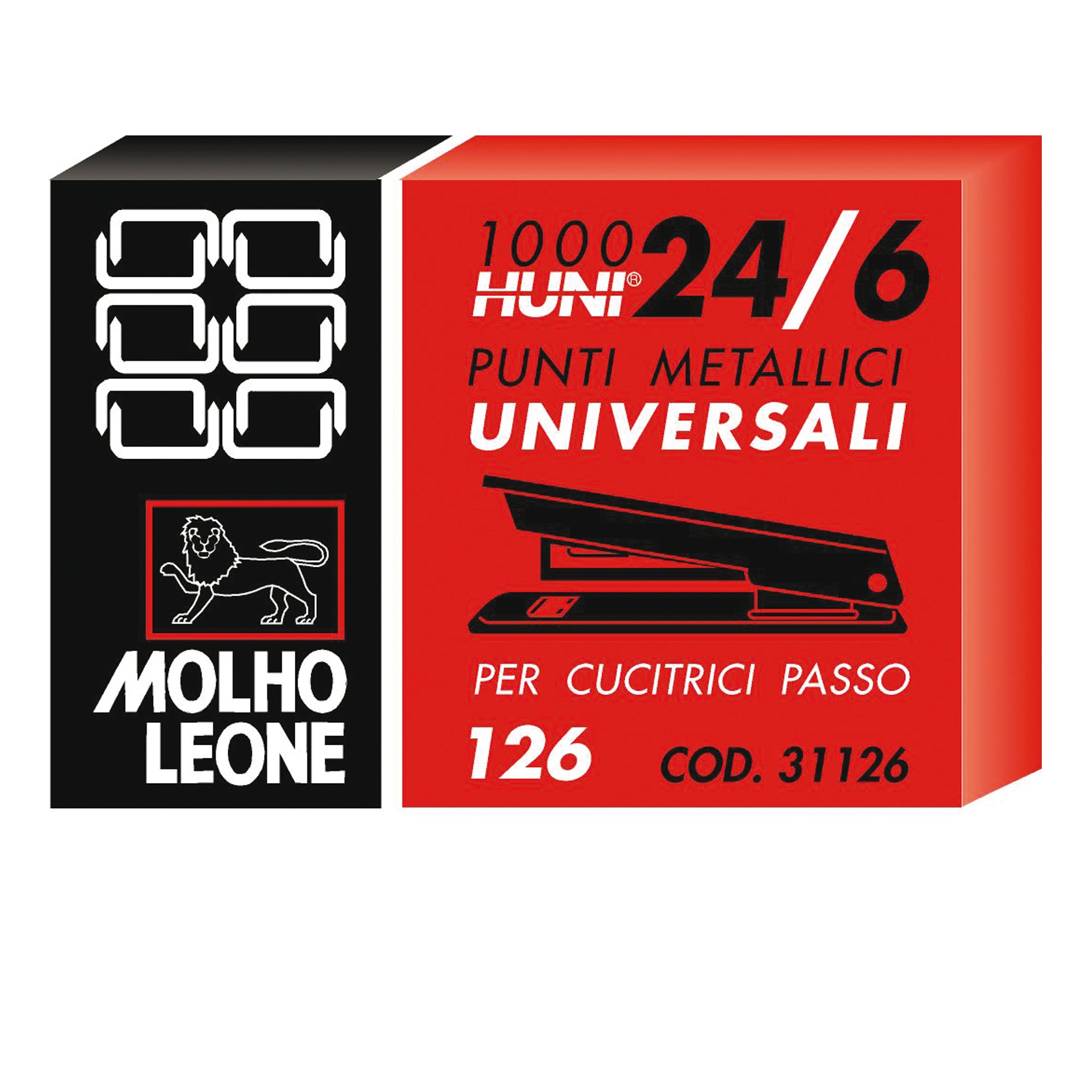 Punti 126 - 24/6 - metallo - Molho Leone - conf. 1000 pezzi - image 1