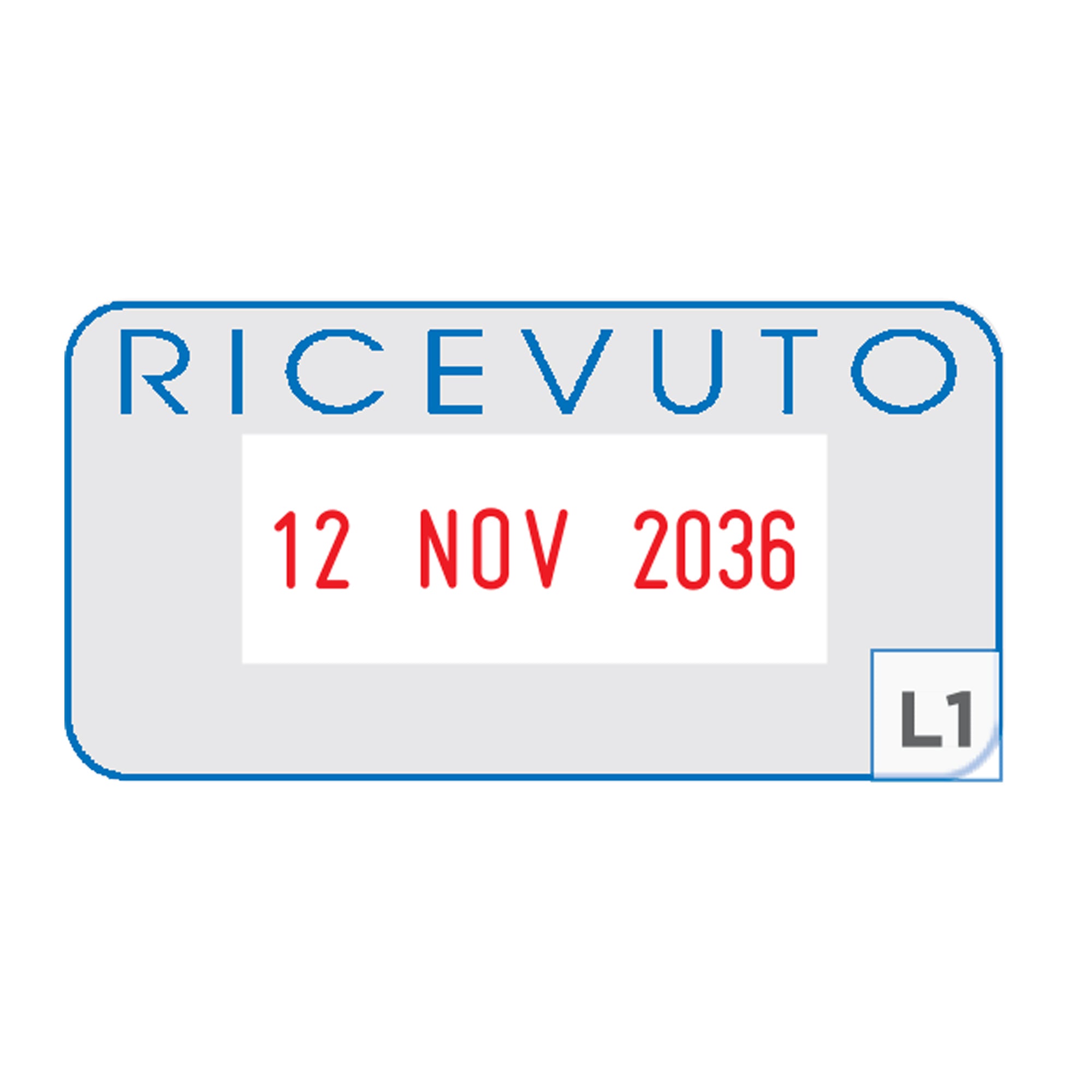 Timbro S260/L1 Datario + RICEVUTO - 4 mm - autoinchiostrante - bicolore - Colop - image 2
