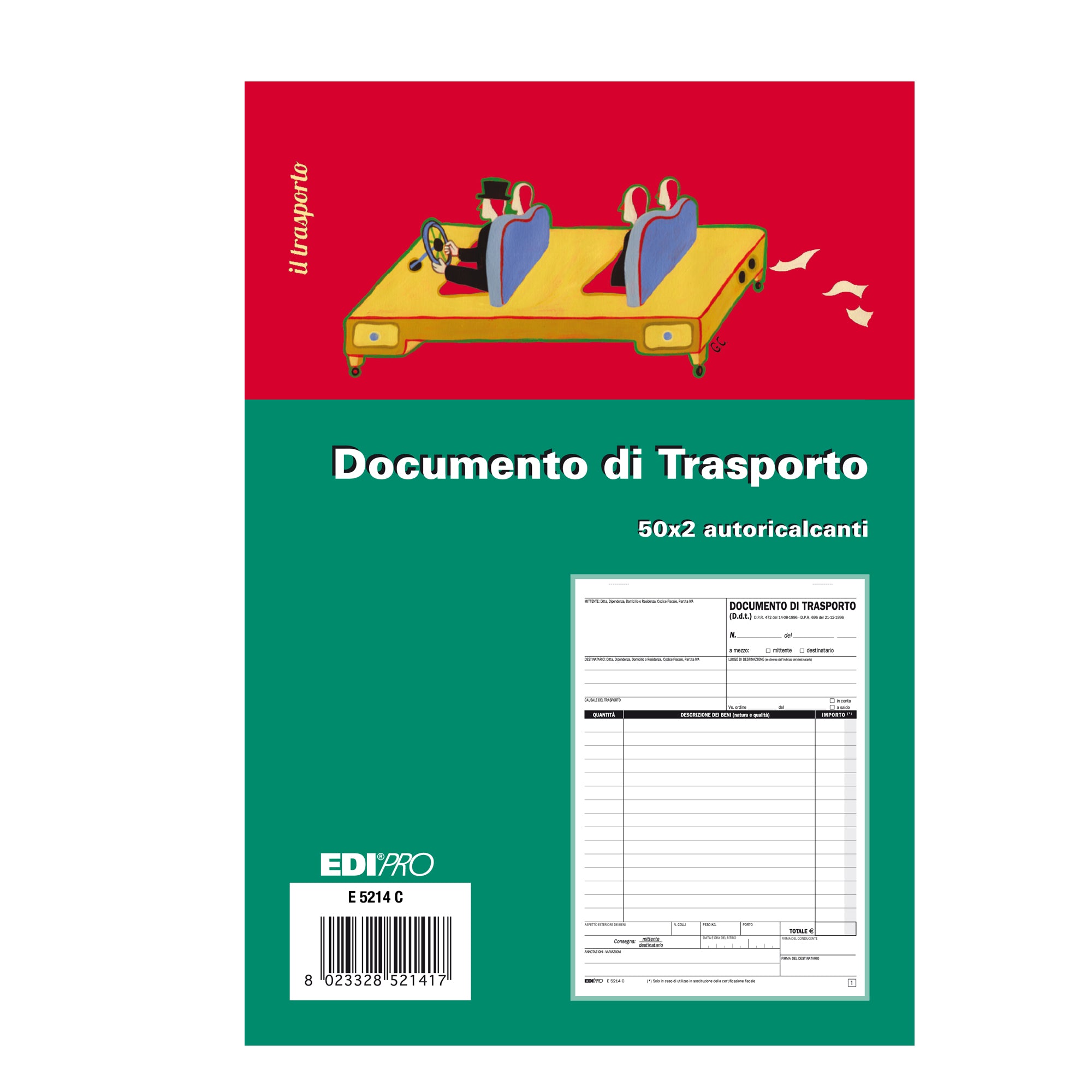 Blocco DDT - 50/50 fogli autoricalcanti - 23 x 15cm - Edipro - image 1