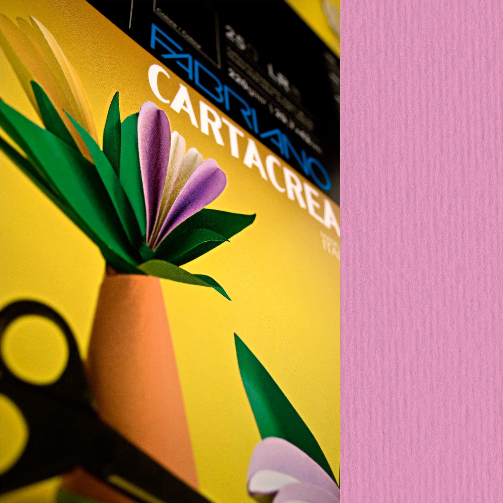 Cartoncino CartaCrea - 35 x 50 cm - 220 gr - fucsia - Fabriano - blister 10 fogli - image 1