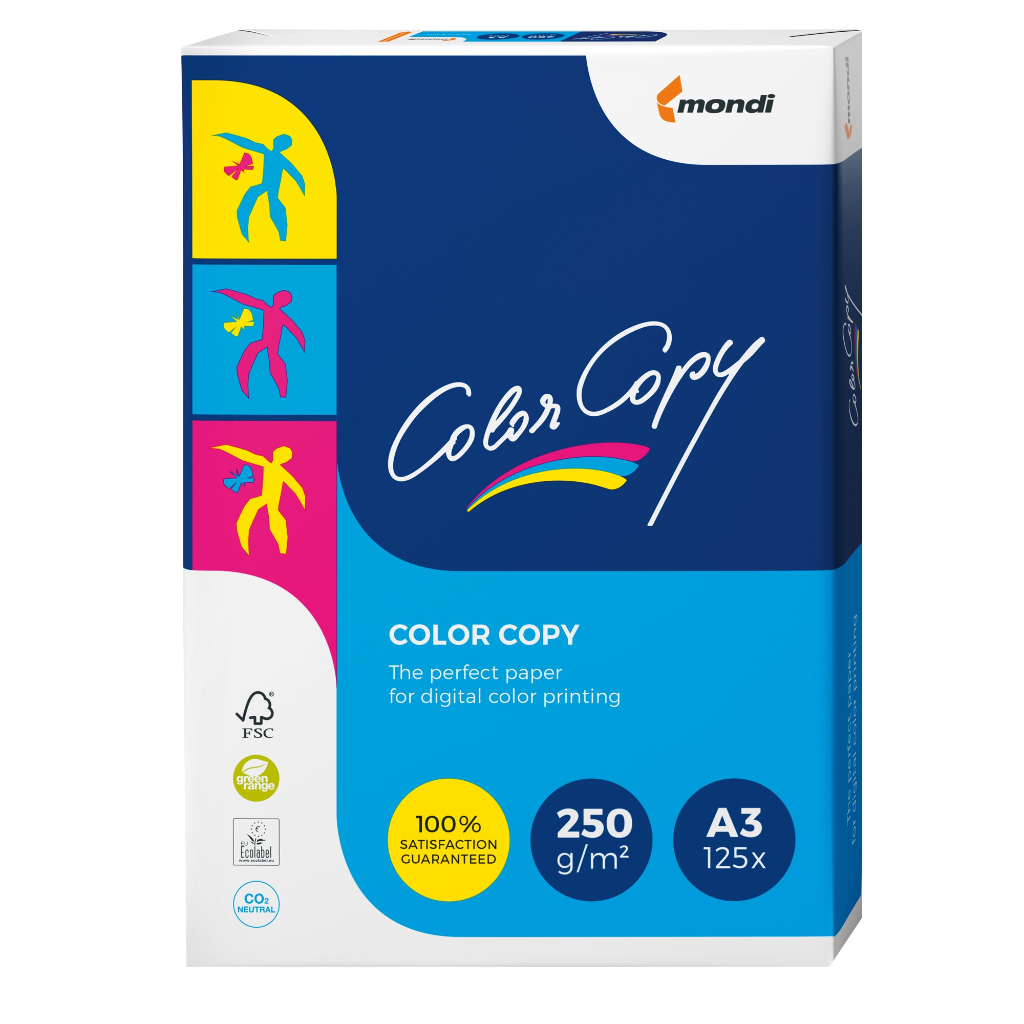 Carta Color Copy - A3 - 250 gr - bianco - Mondi - conf. 125 fogli - image 1