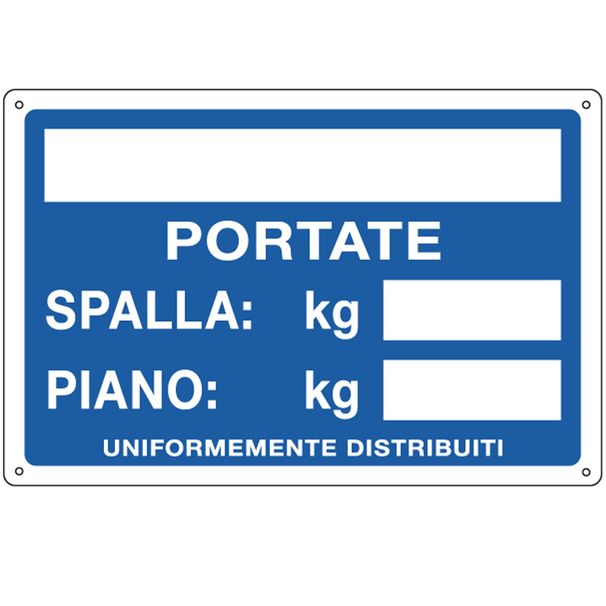 Cartello segnalatore - 30x20 cm - PORTATE: SPALLA/PIANO - alluminio - Cartelli Segnalatori - image 1
