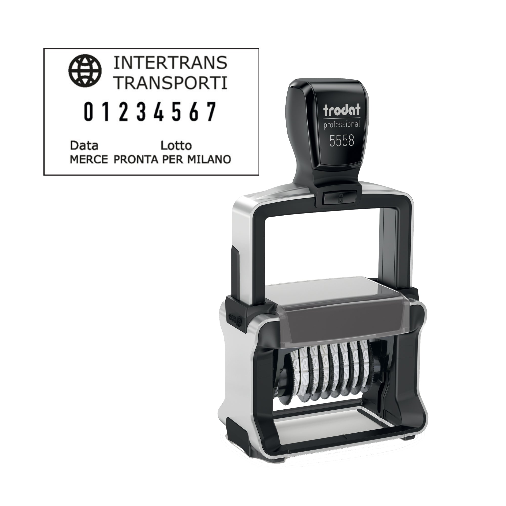 Timbro Professional 4.0 5558/PL Numeratore - 8 colonne - 5 mm - autoinchiostrante - Trodat - image 1