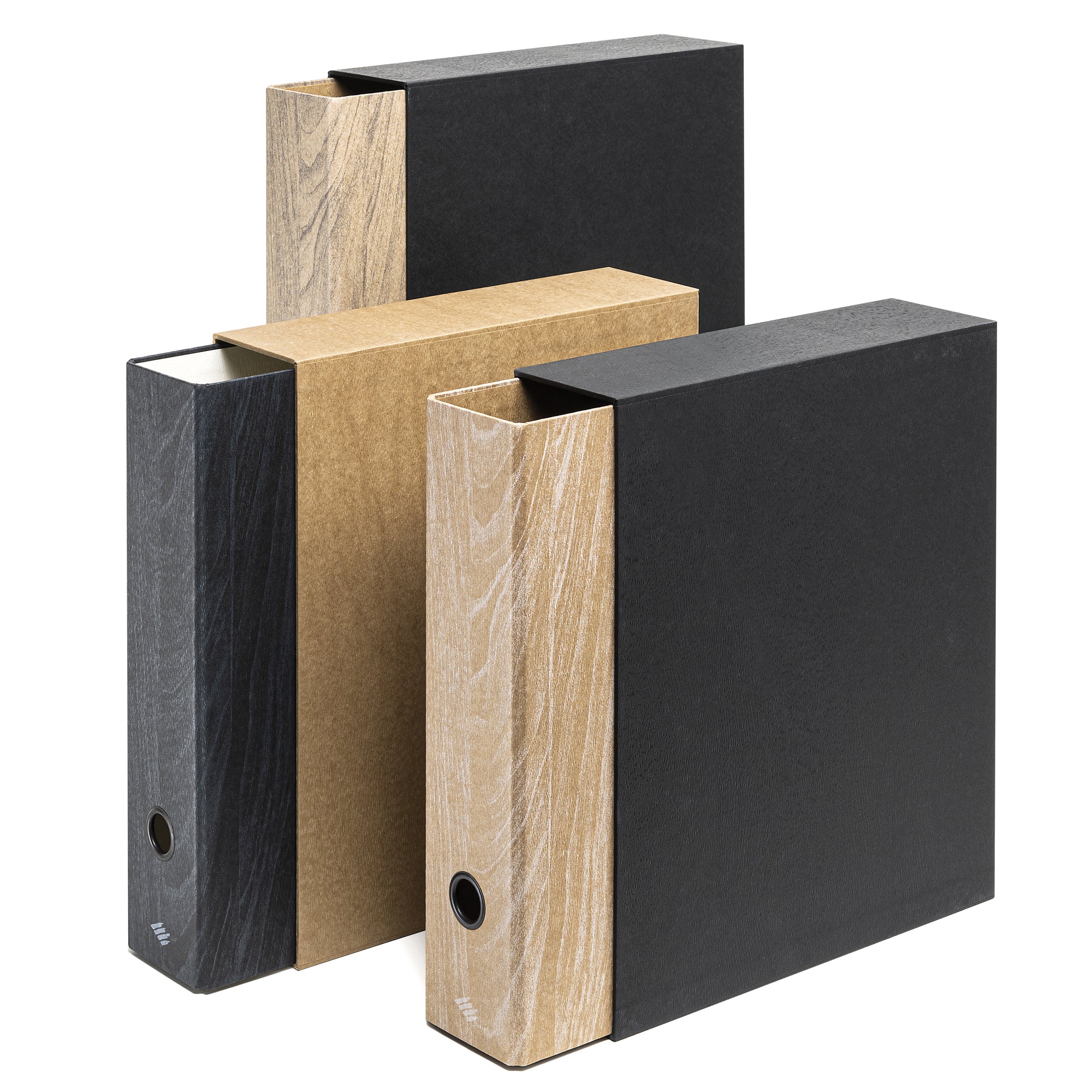 Registratore con custodia Wood - 23 x 33 cm - dorso 8 cm - colori assortiti - Colorosa - image 1