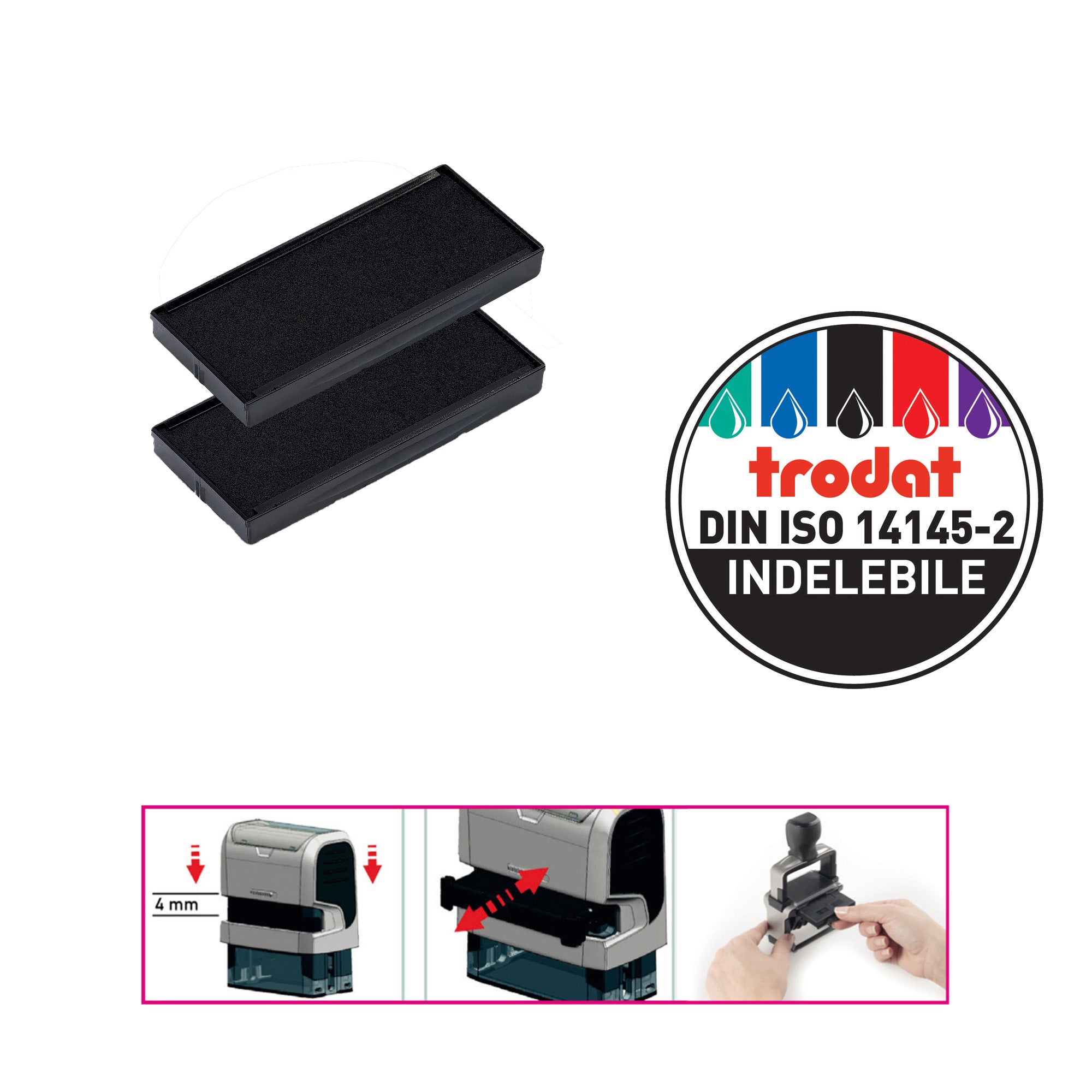 Tampone 6/4931 - nero - Trodat - blister 2 pezzi - image 1