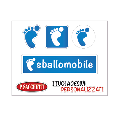 Foglio di adesivi misti