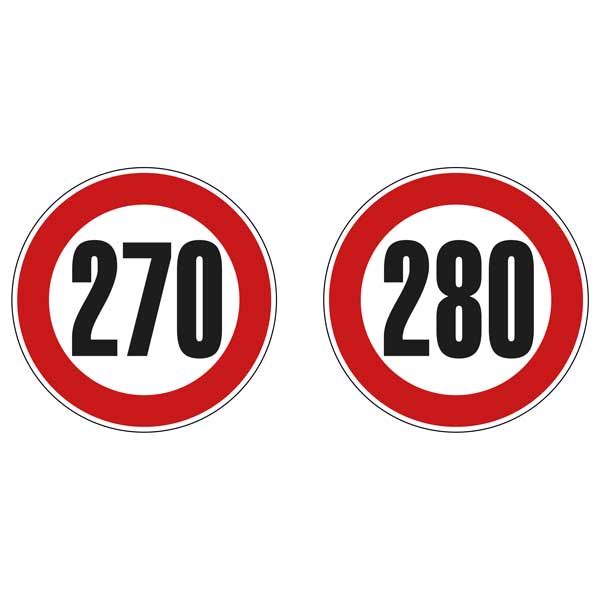 Adesivi "Limite di velocità" personalizzabile