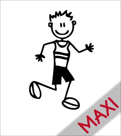 Papà corridore - Maxi Adesivi Famiglia per Camper