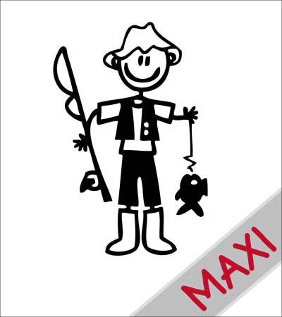 Papà pescatore - Maxi Adesivi Famiglia per Camper